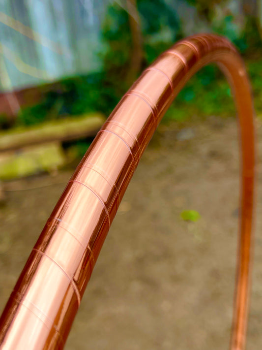 Copper READY to SHIP 32”OD 3/4 Polypro hula hoop with protection tape - Hoop Dance Shop
